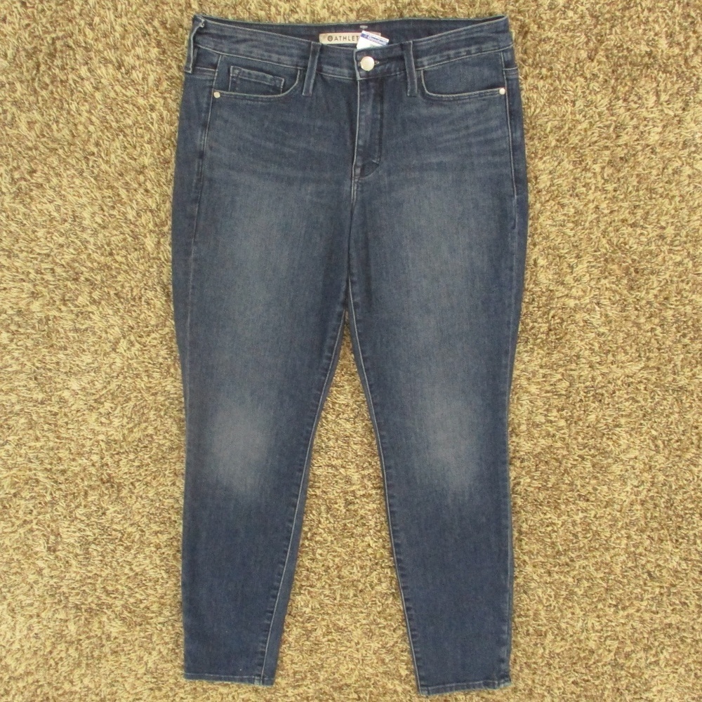 Athleta Sculptek Skinny Jeans Women's 6 Dark Wash Stretch Denim